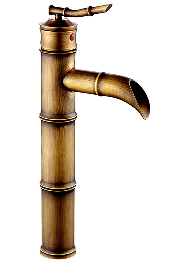 混合水栓 蛇口 シングルレバー レトロ 洗面台 ロング水栓 手洗い鉢 トール水栓 Amazon.co.jp: ライフシステム SK72 洗面用 竹型 アンティーク 混合水