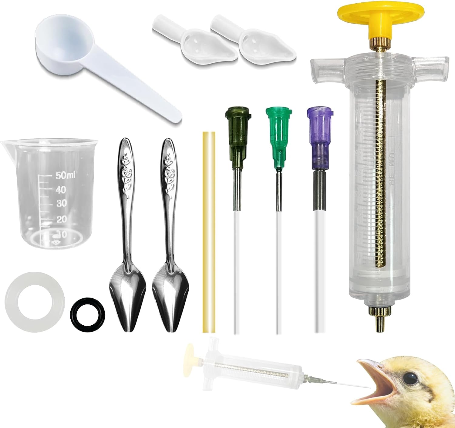 Baby Bird Feeding Syringe Set, Small Pet...