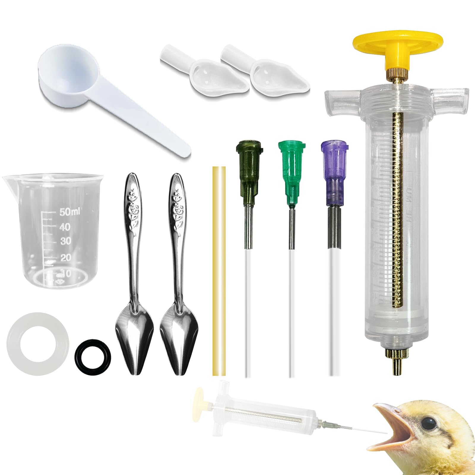 TOAINRSI Baby Bird Feeding Syringe Set - feeding and watering supplies pet | Mubboo