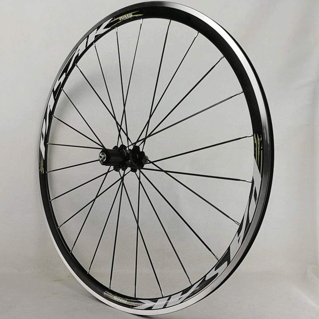 Ciclismo Ruedas Llanta 700C Juego Ruedas Bicicleta Carreras Carretera Superligeras Rueda Bicicleta Freno C / V 7-11 Velocidades Cubos Casete Rodamiento Sellado 6T QR 1650g ( Color : B , Size : 700c )