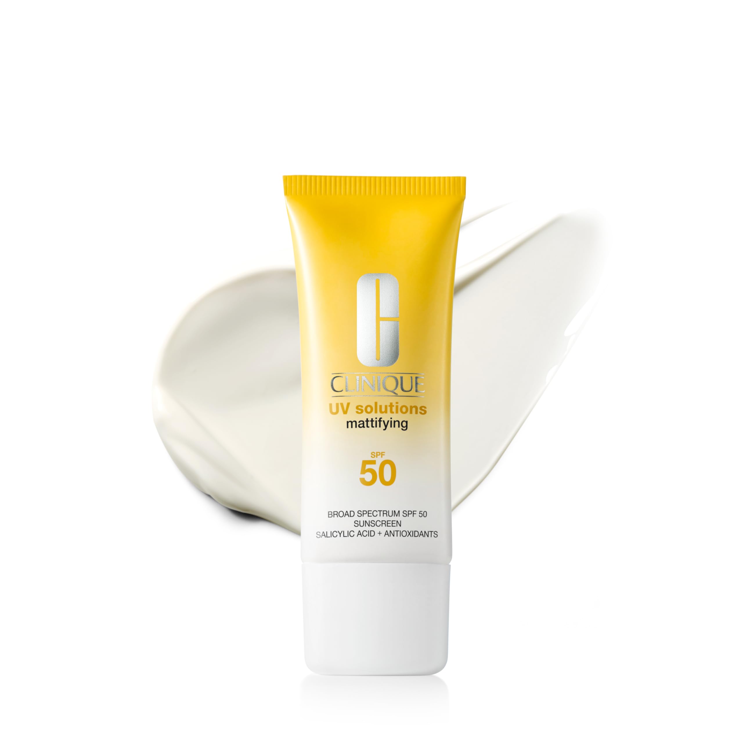 Clinique UV Solutions Protezione Solare Opacizzante SPF 50 - Con Acido Salicilico E Antiossidanti - Controlla La Lucidità - Protezione UVA/UVB - Non Lascia Tracce Bianche - Pelli Sensibili (40 Ml)