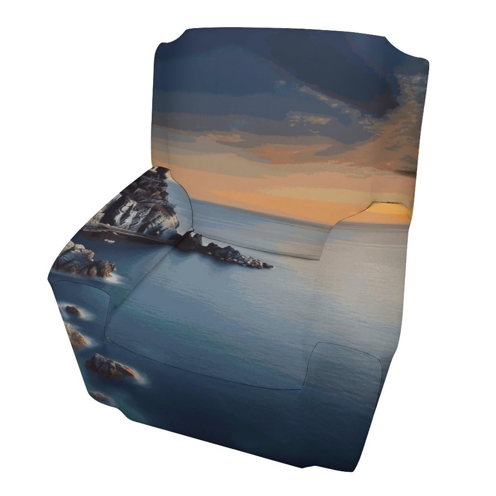 Fekiloot Style Italy Sea At Sunset Couch Cover Sofa Cover Sofa Slipcover