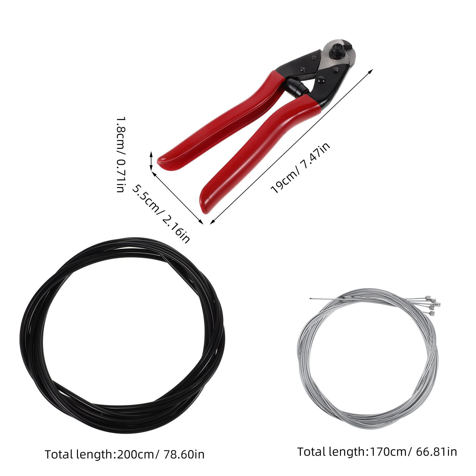 IMIKEYA Câble Comprenant Frein De Vélo Avec Vtt Et Joints Toriques Levier De Vitesses De Rechange En Acier Inoxydable Ciseaux De Vélo Gaine De Transmission Pour De