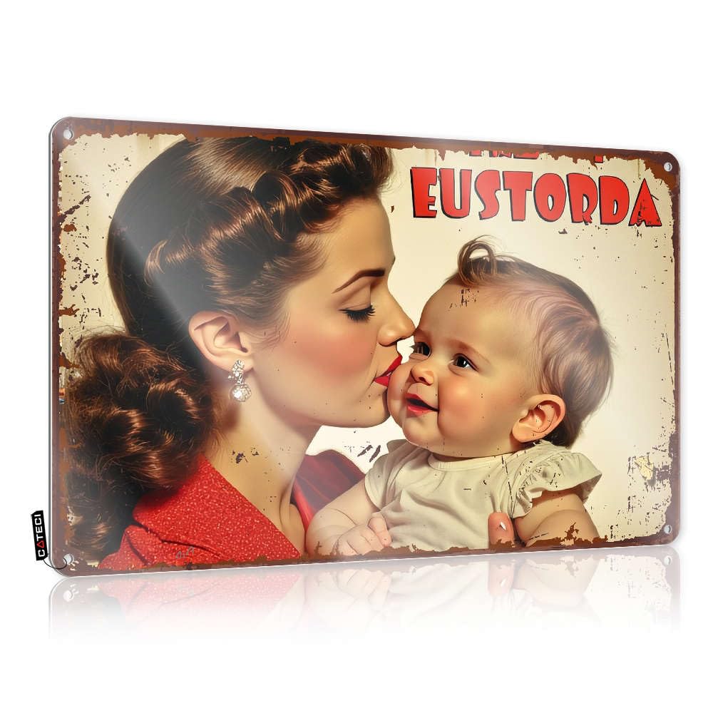Decorations Decaor Vintage Wall Decor | A Woman Kisses Her Baby On The Cheek. Awesome Gift For Boyfriend For Patio Home Decoration(30X40CM)