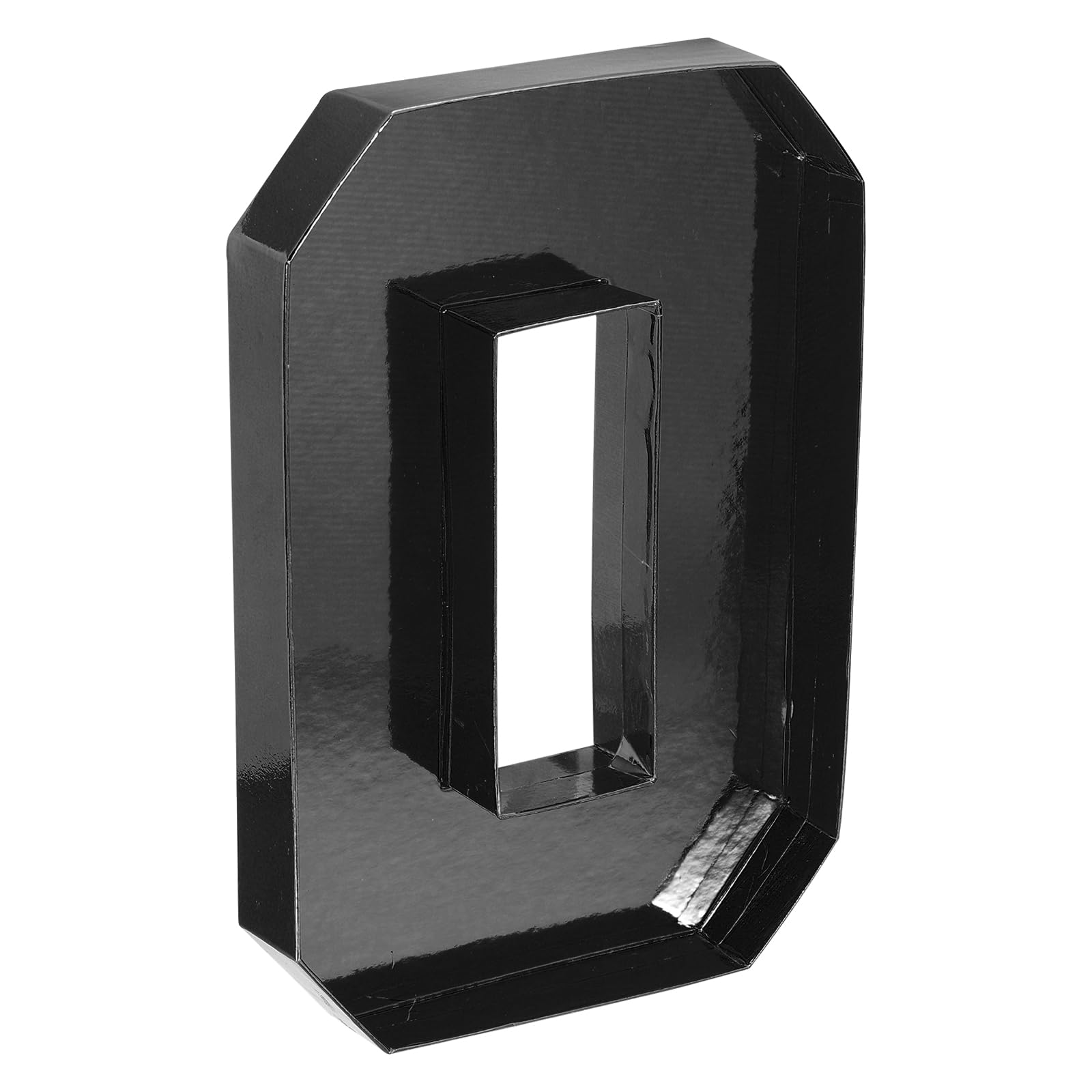 Boîte en carton chiffre 0 PATIKIL noire de 25,4 cm pour chocolats et bonbons d'anniversaire