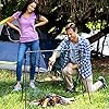 Bruntmor Grill Swing Campfire Cooking Stand BBQ Grill for Cookware & Dutch Oven Adjustable Collapsible Legs with Hooks & Accessories & Carrying Case Black #4