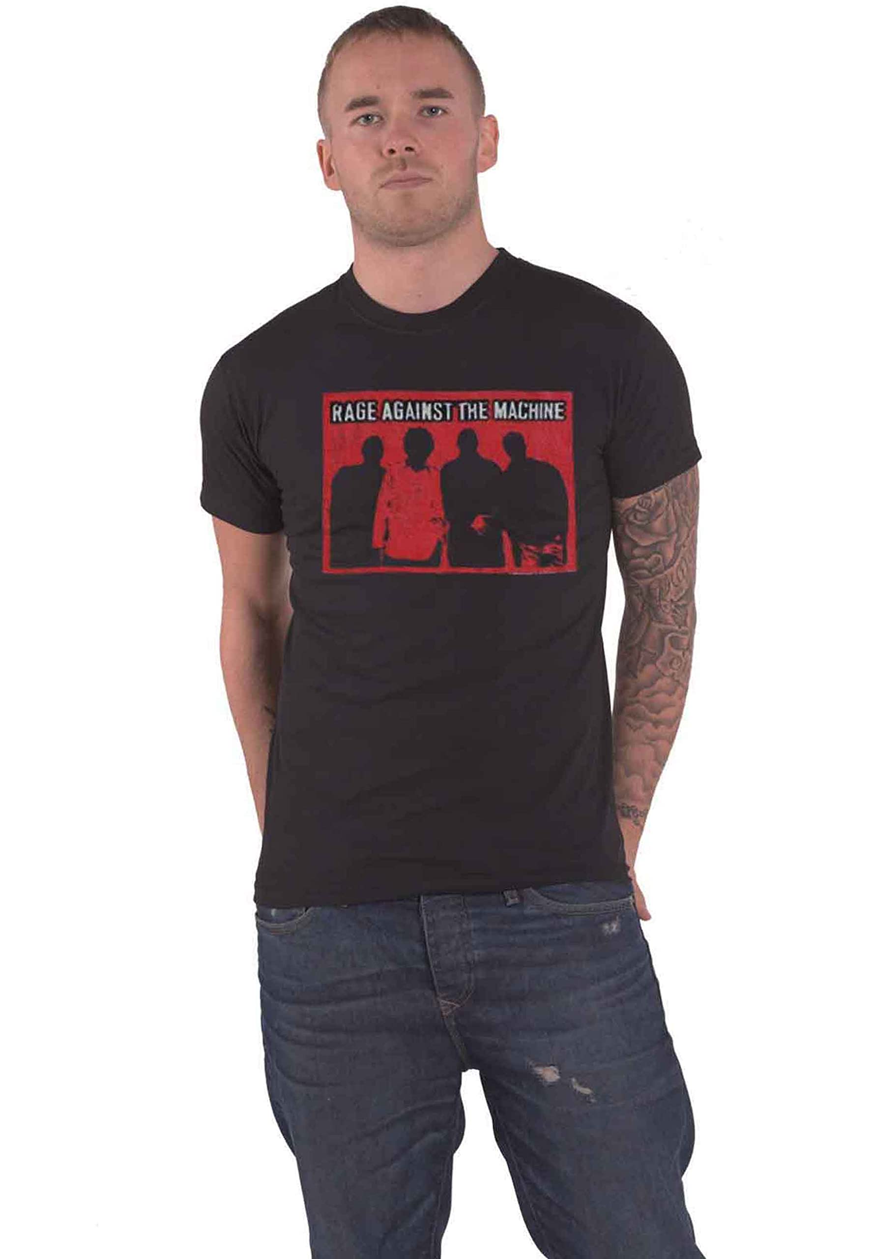 Rage Against The Machine T Shirt Debut Band Logo Official Unisex Black L