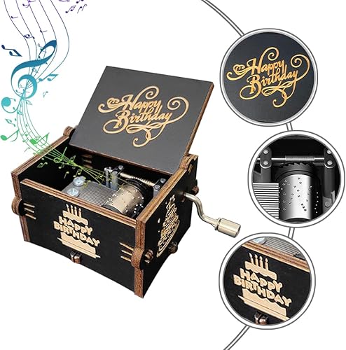 Miniatura 8 de Caja de música de Star Wars, caja de música de manivela de madera (canción temática de Star Wars)