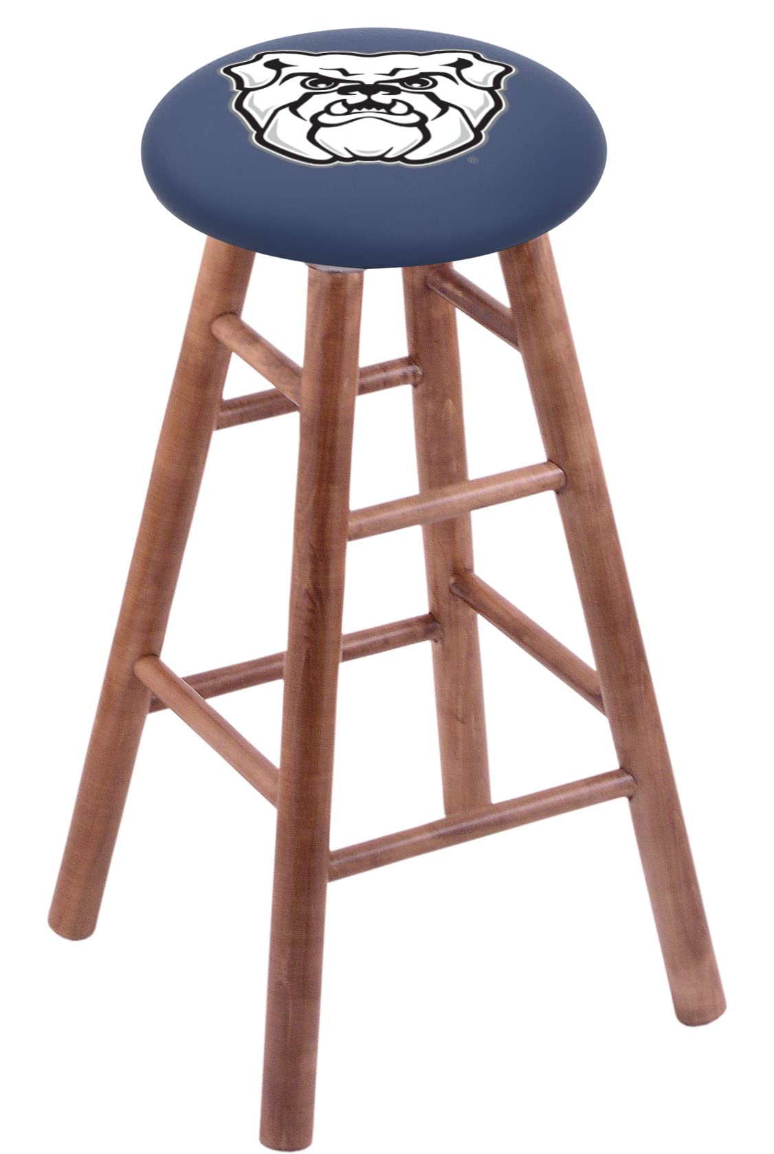 Holland Bar Stool Co. Maple Counter Stool in Medium Finish with Butler University Seat by The