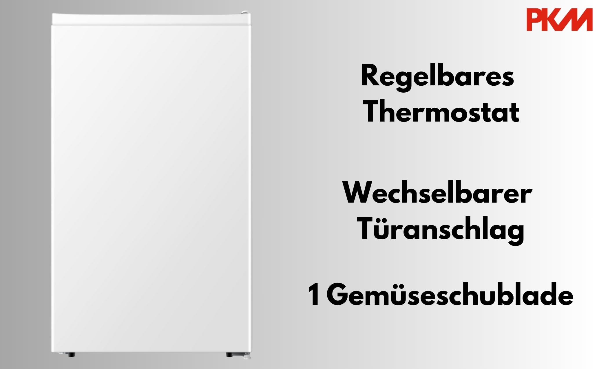 PKM KS93E Kühlschrank 94 Liter Weiß 36 dB leise Energieeffizienzklasse E
