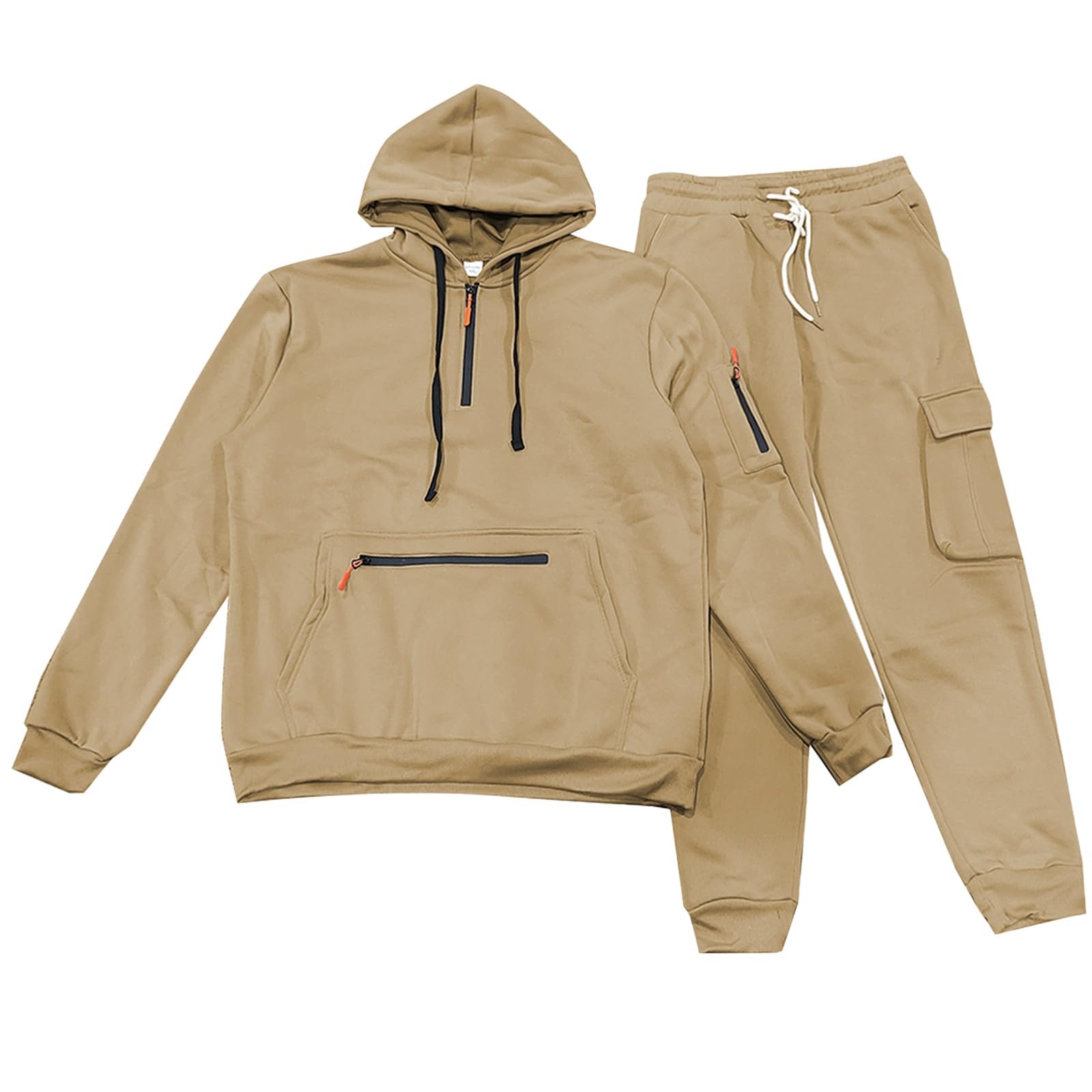 Générique Set da uomo 2 pezzi in cotone t-shirt pantaloni tuta estiva casual traspirante leggero morbido confortevole casual sport tempo libero vestito collo rotondo moda A149