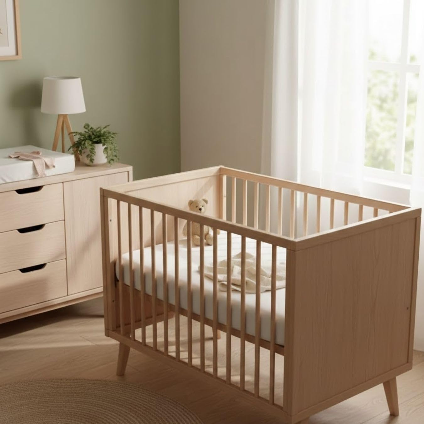 Easy Dort - Materasso per culla 40 x 80 cm - Culla, navicella o lettino - Fodera in bambù | Estate e inverno | Doppio lato | Molto confortevole | Prodotto in Francia 40x80 cm | Oekotex® | Bianco