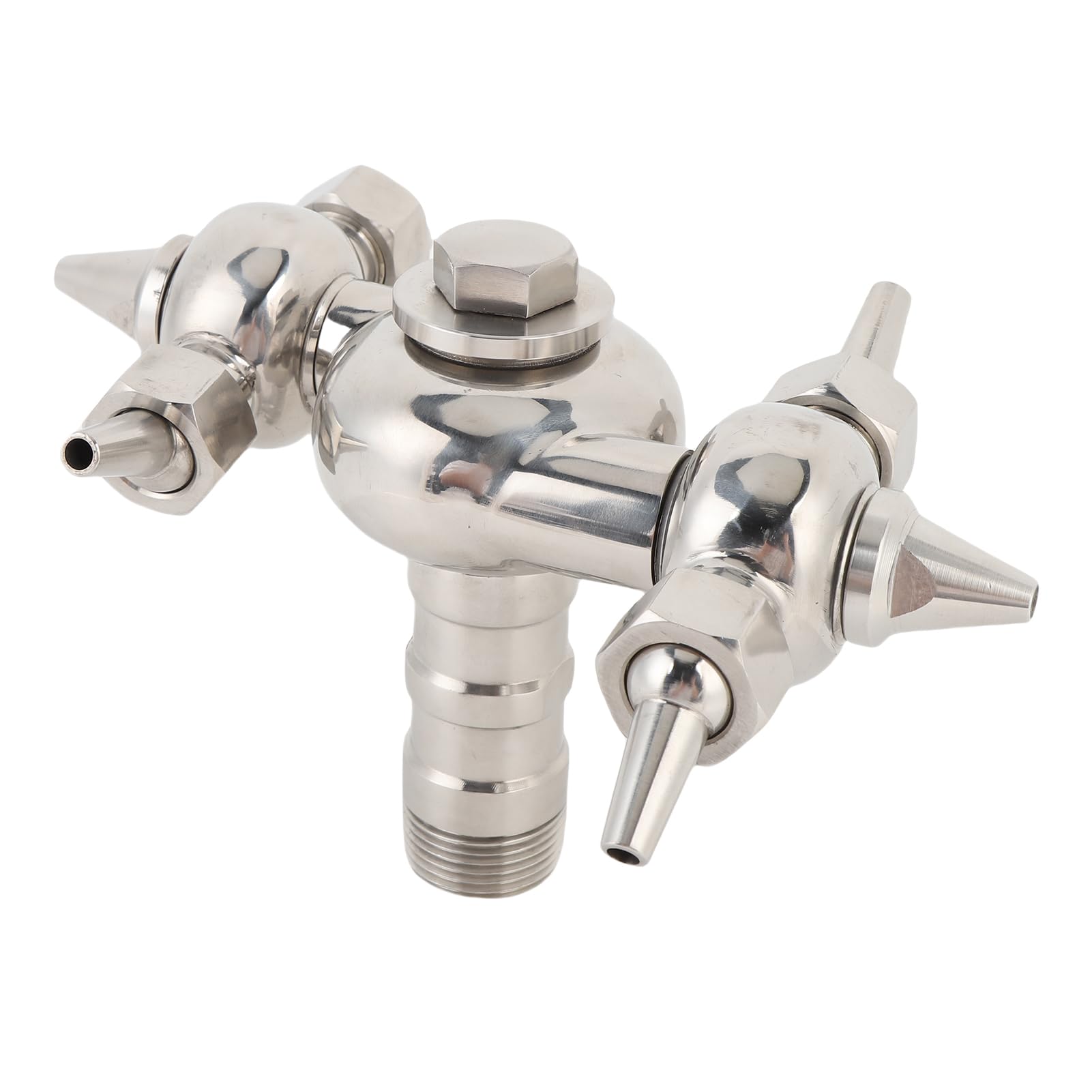 Bewinner Bote de Bola de Pulverización de Limpieza de Acero Inoxidable 304, Rosca Macho DN25, Boquilla de Limpieza de Tanque Giratoria de 360°, Bocina de Circulación Accionada por Retroceso para