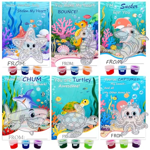 Cartes de Saint-Valentin enfants : kit attrape-soleil sous la mer