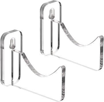 SANRUI Acrylic Sword Wall Mount, Adjustable Lightsaber Stand 2/Set, Clear