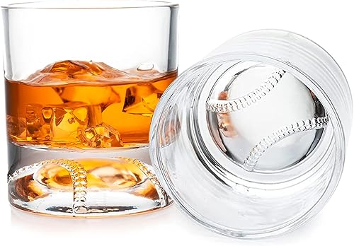 The Wine Savant Vaso de whisky de béisbol – Vaso de whisky de 12 onzas para cualquier ocasión, regalos de béisbol, fiesta temática de béisbol, juego