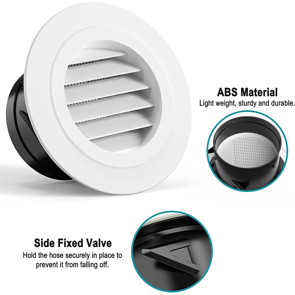 Lmoikesz Grille D'Aération De Toit 100mm Pour Camping-Car, Bateau Et Maison - Ventilation Optimale Et Esthétique