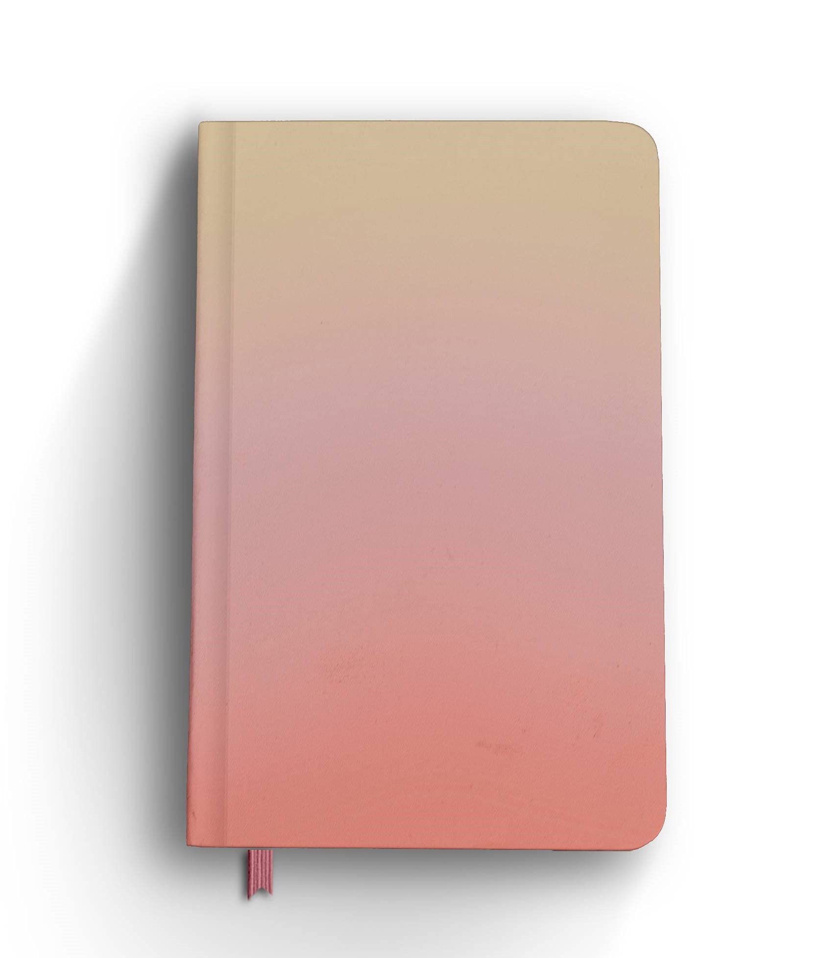 The Mood Twisters Notebook Hard Bound – A5 with Elastic Band and Pocket At back – 160 Dotted Pages – 120 GSM White Paper for Bullet Journaling Bujo Calligraphy Sketching Size- (215x 150 mm) Ombre Pink