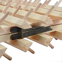 Vista 5 de NW Soporte plegable de hilo de madera para 120 carretes para coser y bordar, estante y organizador de hilos plegable para coser (madera natural)