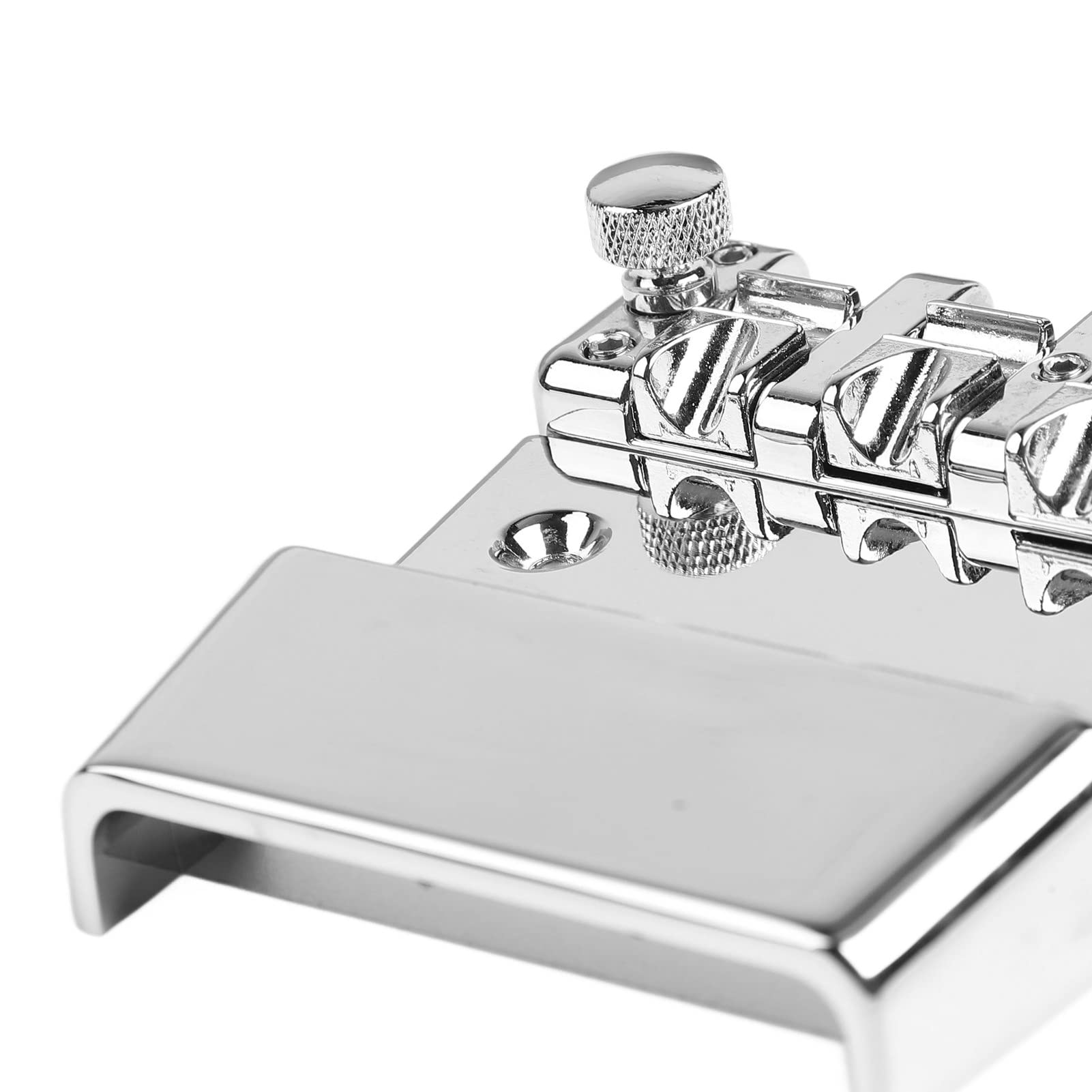 Puente de guitarra de 4 cuerdas, puente de guitarra eléctrica, puente de bajo de metal con llave y tornillos, construcción de metal sintético de primera calidad para mayor (GA1030)