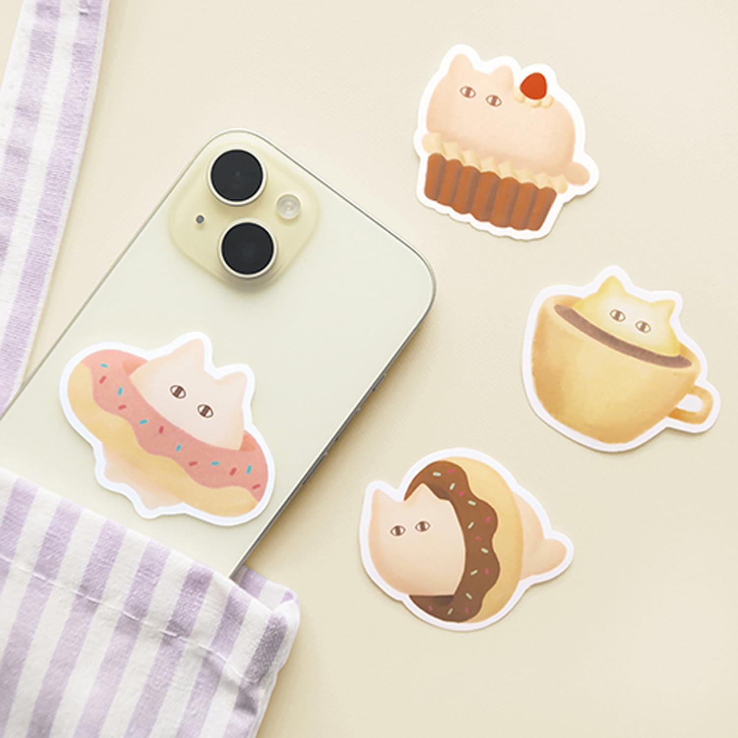 Elcomune STC-037 Sticker Die Cut Sticker Fuwaneko Sweets