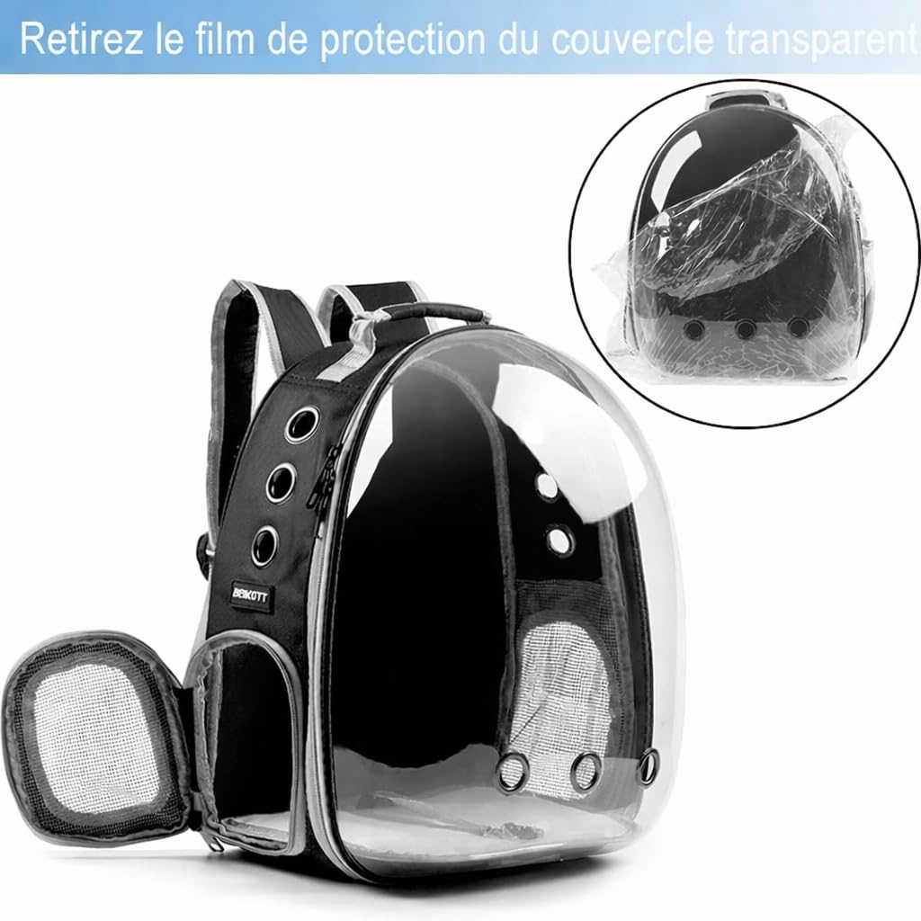 Sac à Dos pour Chat & Chien I Sac de Transport Respirant - Idéal pour Voyager I Approuvé par Les compagnies aériennes
