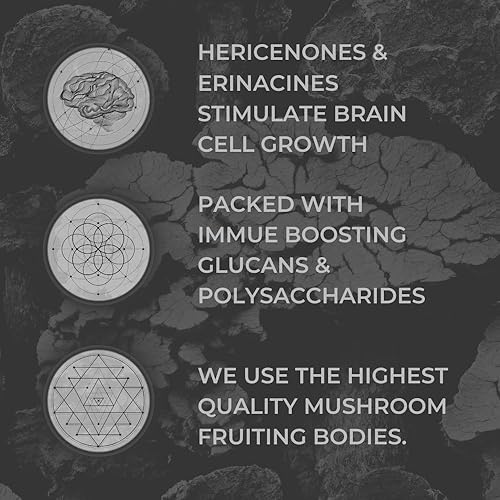 Miniatura 2 de Champiñones, suministro de cápsulas de 1 mes contiene melena de león, cordyceps, reishi y más.