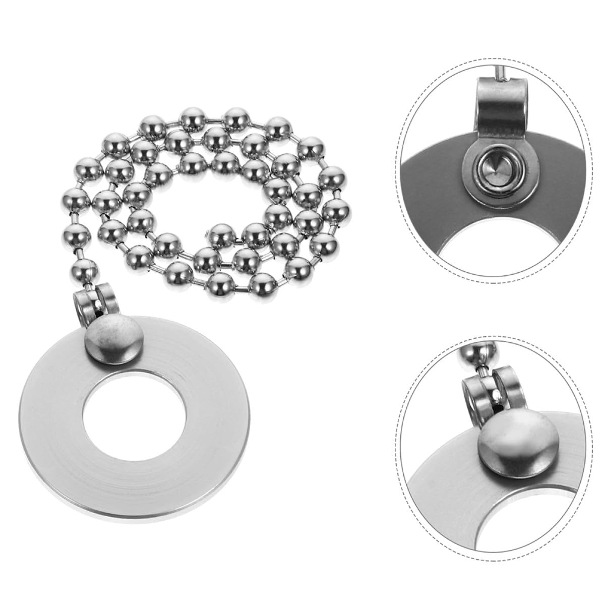 VICASKY Chaîne D'extension D'amortissement des Cymbales Longueur Réglable en Alliage D'aluminium Argenté Lot de 2 Pièces pour Ajustement Sonore pour Kit de Batterie Jazz