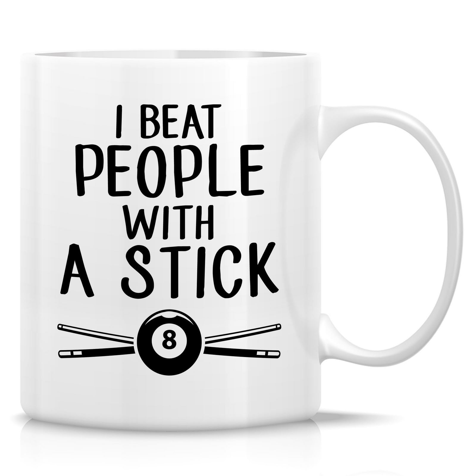 Retreez Funny Pool Player Mug - 11 Oz Ceramic Coffee or Tea Cup - Humorous Gift for Billiards Enthusiasts, Pool Lover, and Pool Sharks - Birthday, Holidays Gift for Men and Women who Love to Play Pool