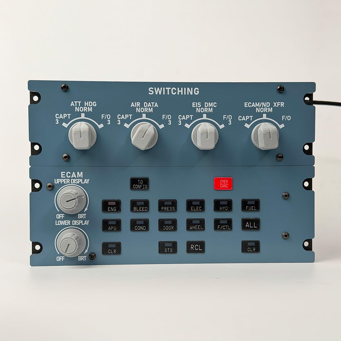 A109 Landing Gear Indicator Integrated Panel, Compatible with A32X/A31X/XECAM Home Cockpit Flight SIM Flugsimulator Controls for MSFS 2020/2024