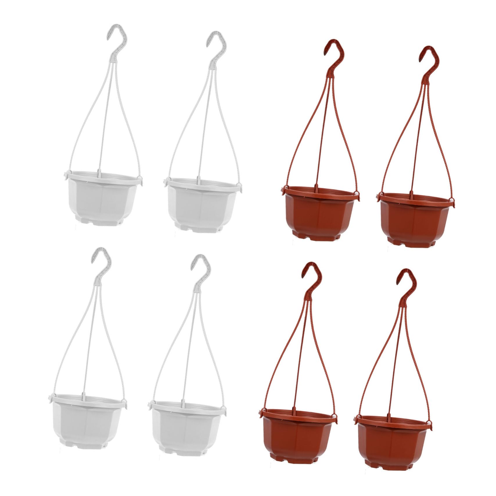 Jardinières suspendues pour balcon fleuri et salon chaleureux en lot de 8