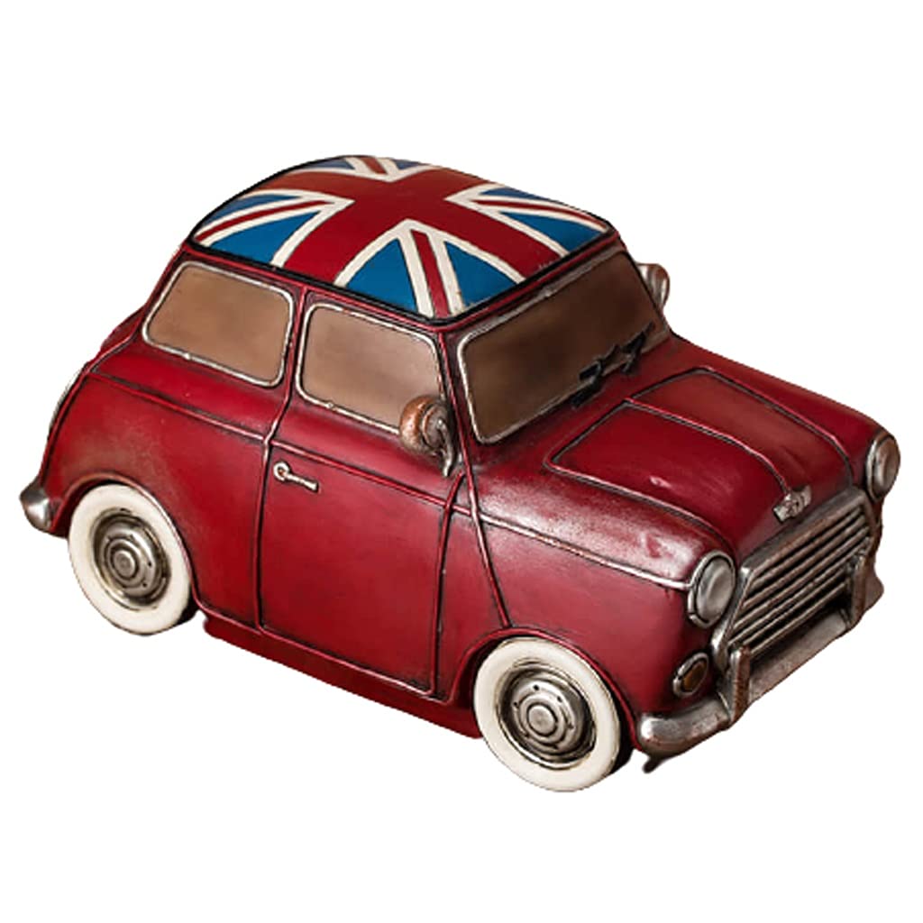 Amazon.co.jp: お金 レトロな車の貯金箱の樹脂大容量コイン銀行のお金