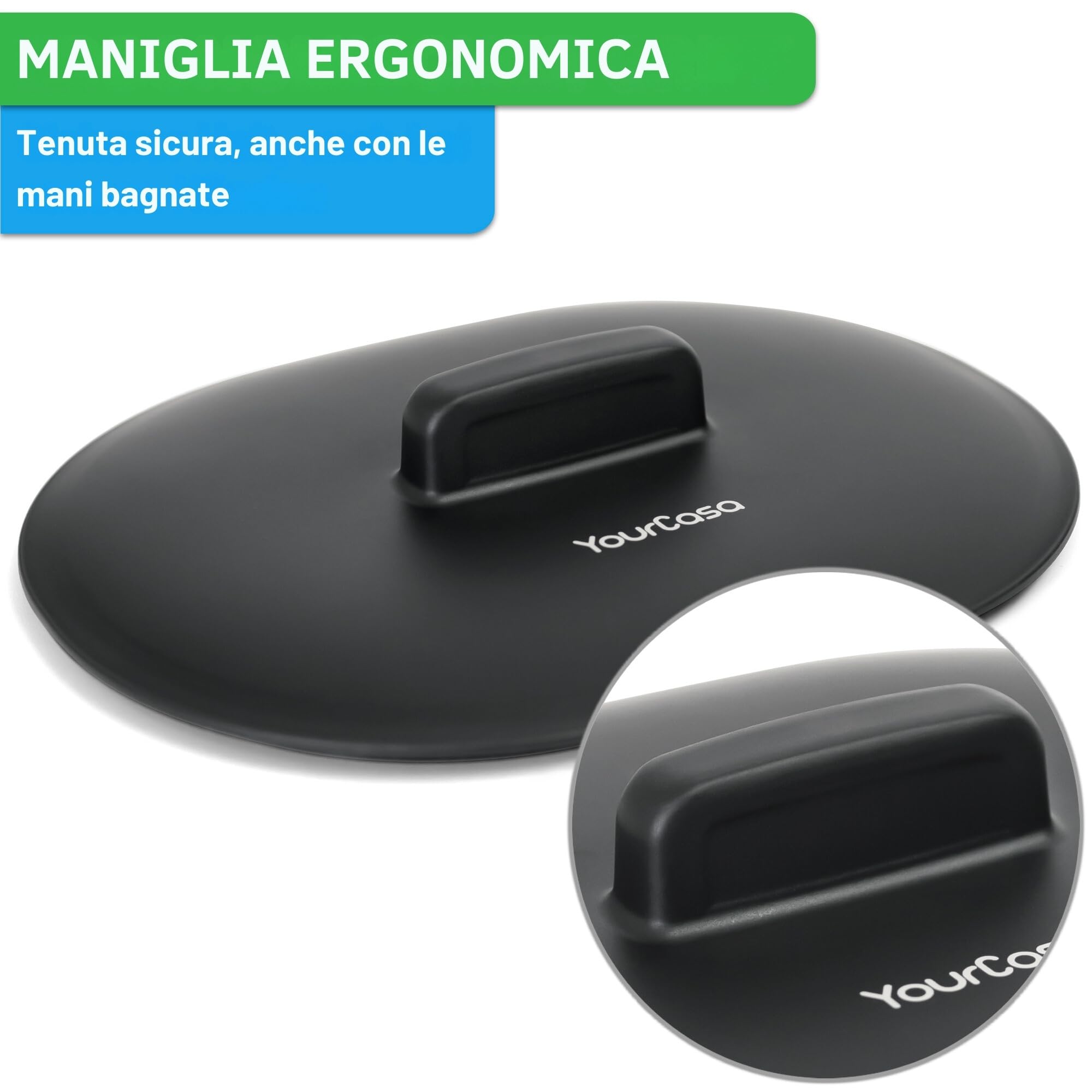 YourCasa Biomülleimer Cucina 3,6L - Compostiera per Rifiuti Biologici Quotidiani, Contenitore Lavabile in Lavastoviglie - Ermetico con Filtro & Manico Ergonomico - Piccolo Bio Bidone per Compost
