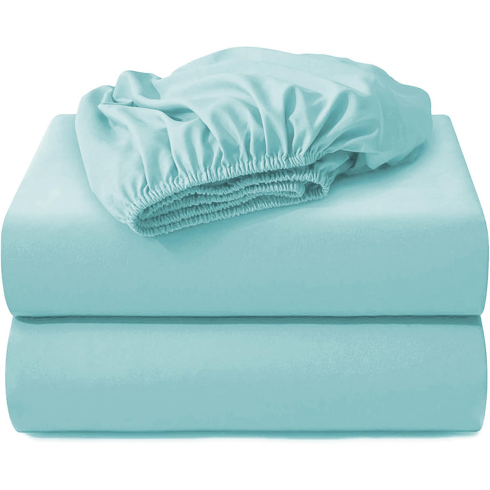 Hotella 2PC Queen Fitted Sheet Only,60x80inch,100% Microfiber Ultra Soft Hotel Quality Bottom Sheet,14" Deep Pocket,Wrinkle and Fade Resistant，Light