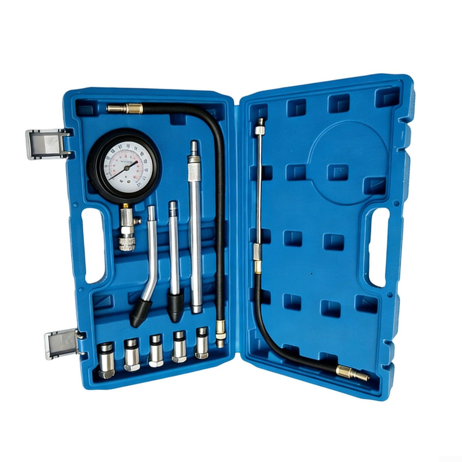 0-300 PSI Cilindro Motore Manometro Tester Kit con Quick Connect e Multi-Size Adattatori per la Diagnosi
