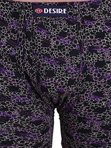 Image of T.T. Pure Cotton Printed Trunks for Men | Regular Fit | Snug Fit | Long Trunks | Inner Elastic | Soft and Comfortable |Assorted Prints| Pack of 3