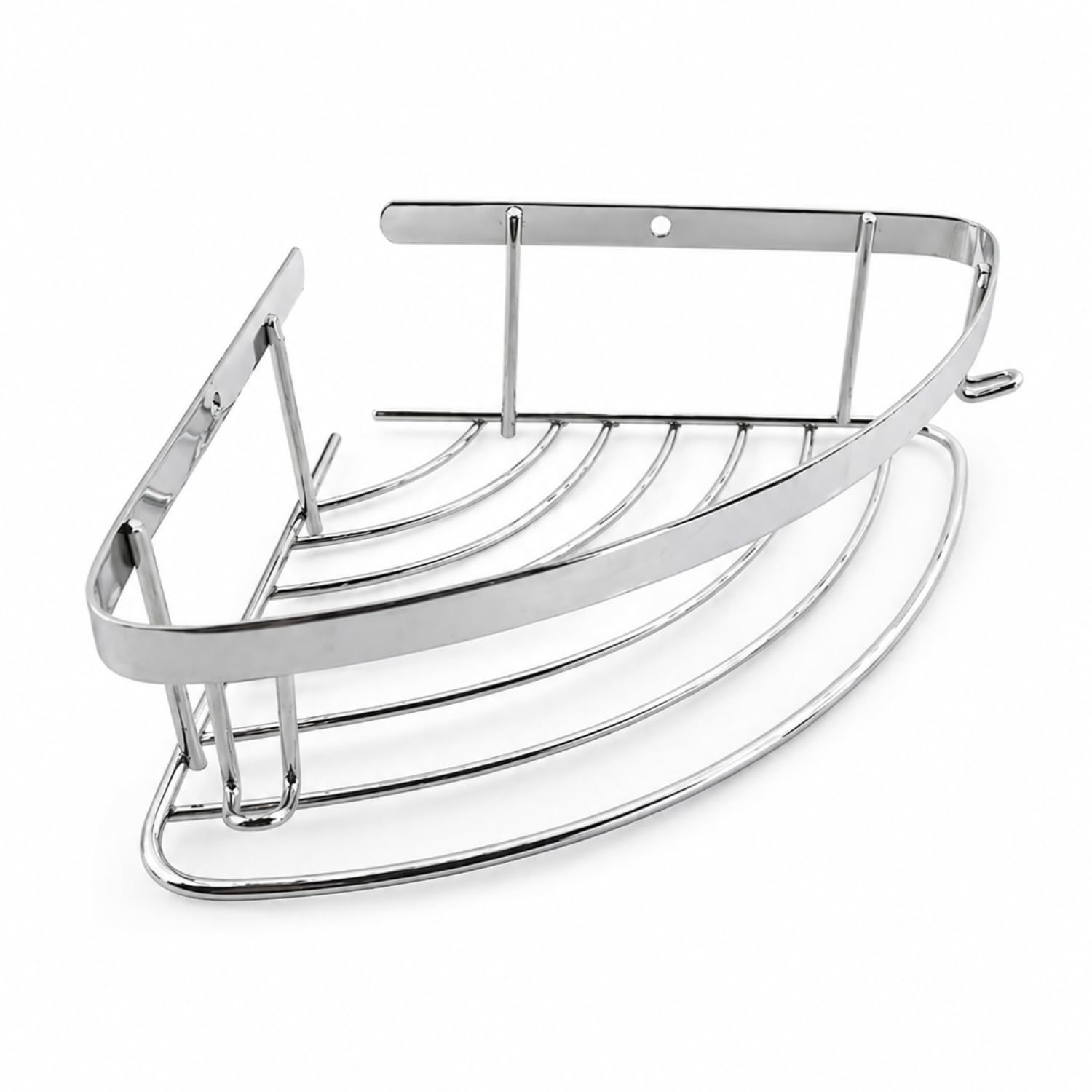 Norm Nil (1 Adet) Tek Katlı Krom Şampuanlık 18x18 cm Vida Dahil Banyo Lavabo Köşe Rafı Metal Tekli