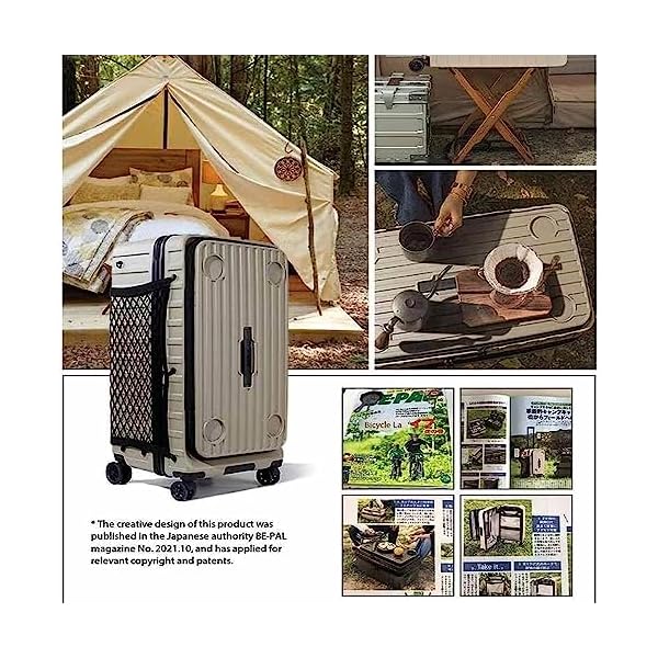 Large Capacity Suitcase Double Open Design Suitcase With Cup Holdertsa Combination Lock Suitable For Travel