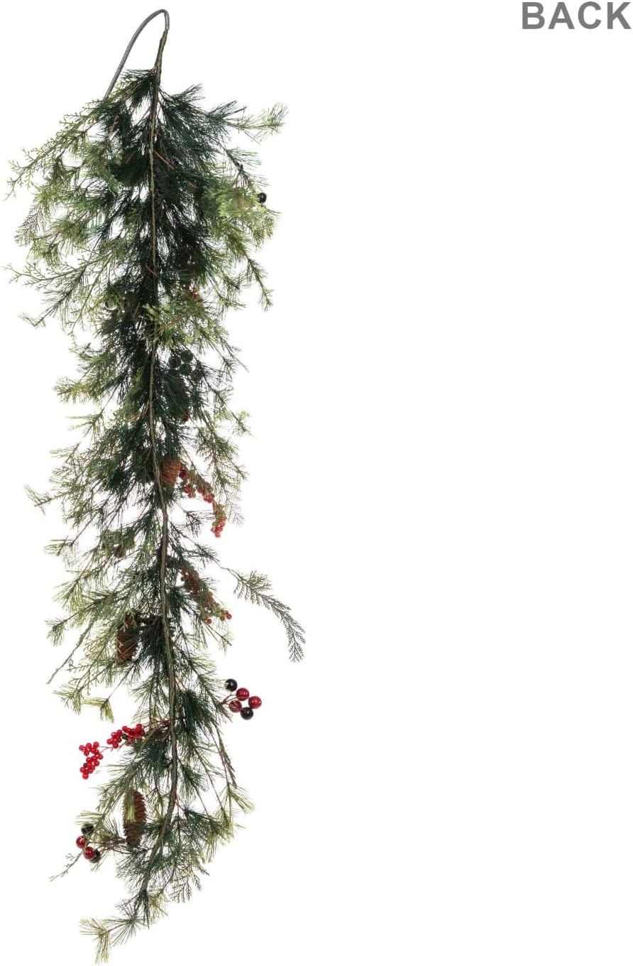Hobby Lobby Christmas Berry & Pinecone Teardrop Garland, 48"