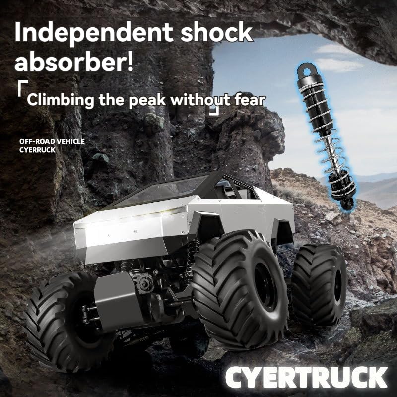 Image of Off Roader Rechargeable Remote Control Car | RC Car Monster Truck | 4 Headlight Modes | Lithium Battery | C-Type Charging | 2.4GHz Remote Controller Race-Ready (Off road-0855-257)