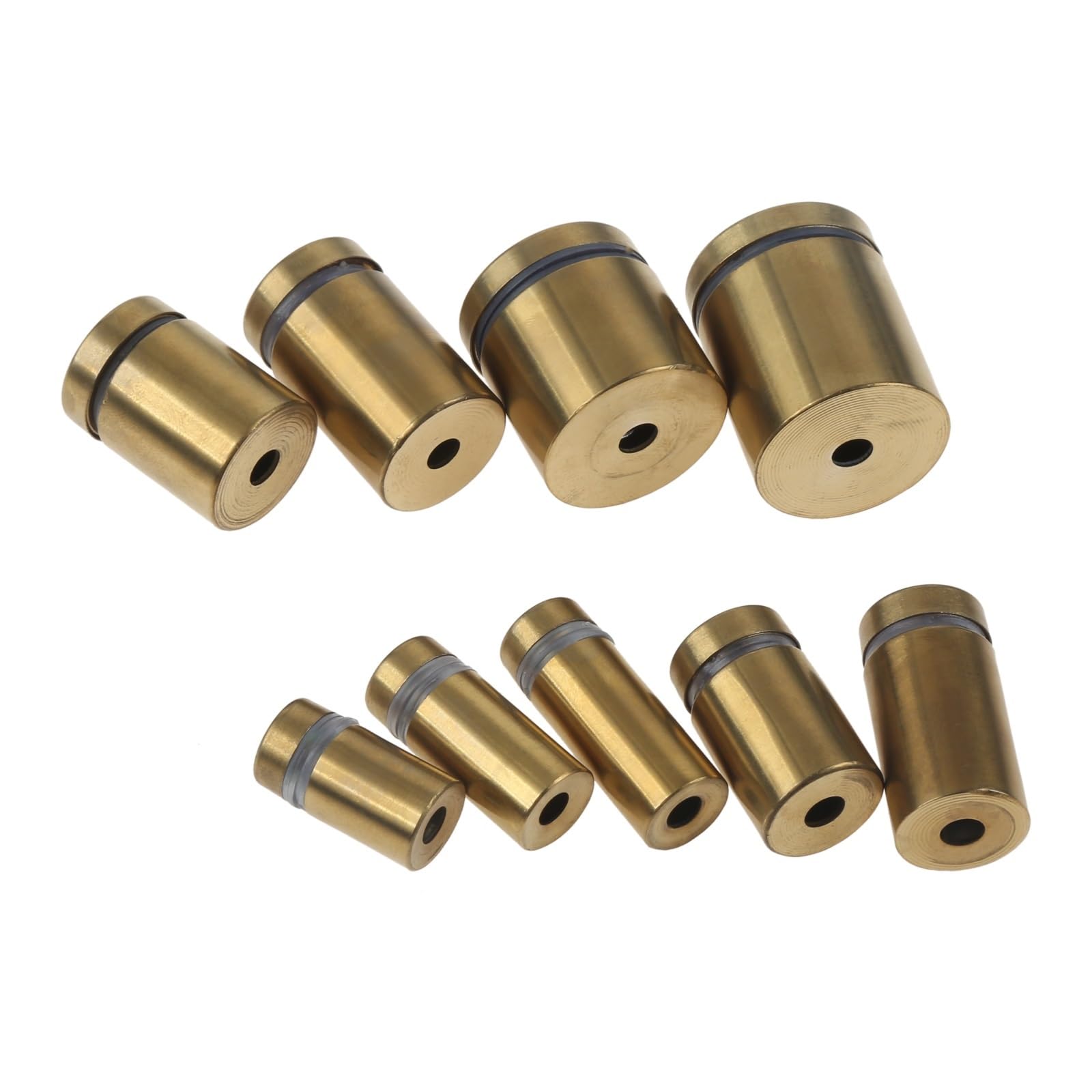 YDHSIKK Standoff Fixings, Stainless Steel Glass Sign Standoff Screws Gold Multiple Sizes Pack Of 10(12x20mm 10pcs)