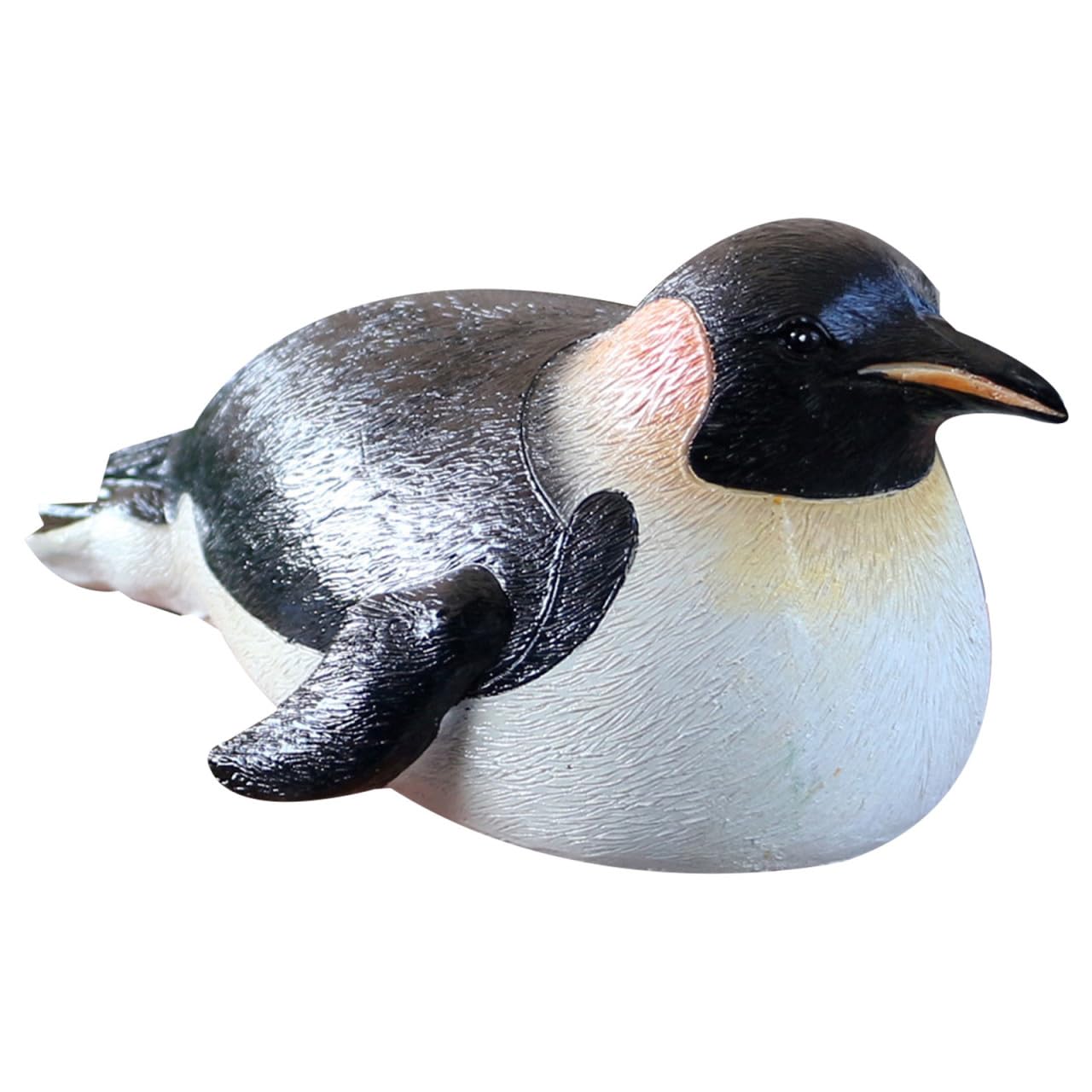 Pingüino flotante de resina jojofuny: decoración realista para jardín y estanque