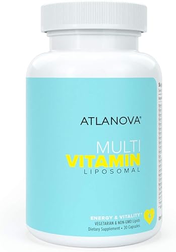 ATLANOVA Suplemento multimineral multivitamínico liposomal verdadero, incluye minerales traza + complejo B, fórmula de absorción superior, vitaminas