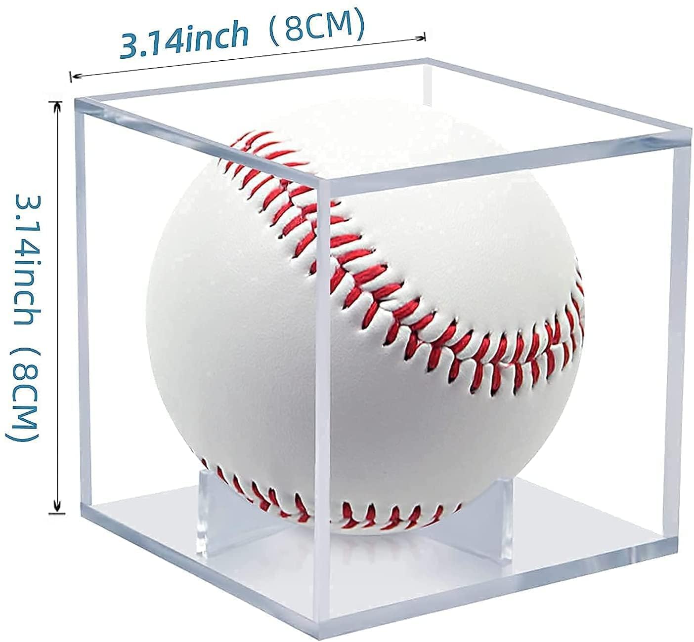 Lot de 16 boîtes de présentation transparentes en acrylique avec protection UV pour ballons de baseball, vitrine, autographe, pour ballon de taille officielle