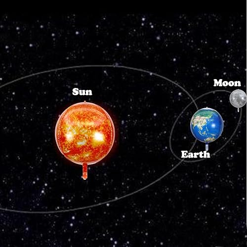 Miniatura 3 de Gallasy 10pcs 22inch Solar System Balloon, 3D Helium Foil Planet Balloon, Moon Balloon, Earth Balloon, Sun Balloon, Mercury, Mars, Venus, Jupiter,