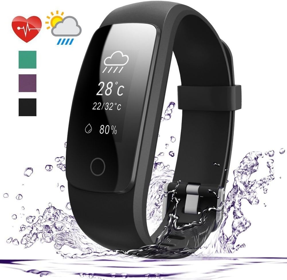 Activity Tracker Heart Rate, SZPLUS Fitness Tracker HR Heart Rate Monitor IP67 Waterproof Smart Bracelet Fitness Watch with Multi Sports Modes, Sleep Monitor, Step Tracker, Calorie Counter Bluetooth Pedometer for Android and iOS Smartphones