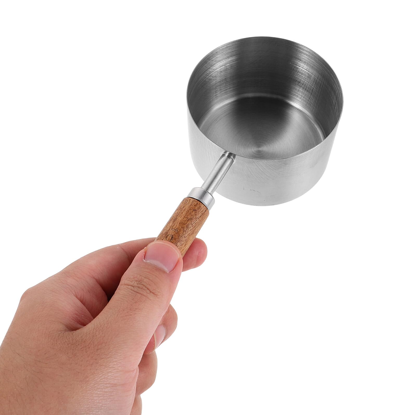 Artibetter Cuillères et Tasses à Mesurer Poignée en Bois Antidérapante Ensemble de 8 en Acier Inoxydable pour Professionnels Cuisine et Pâtisserie