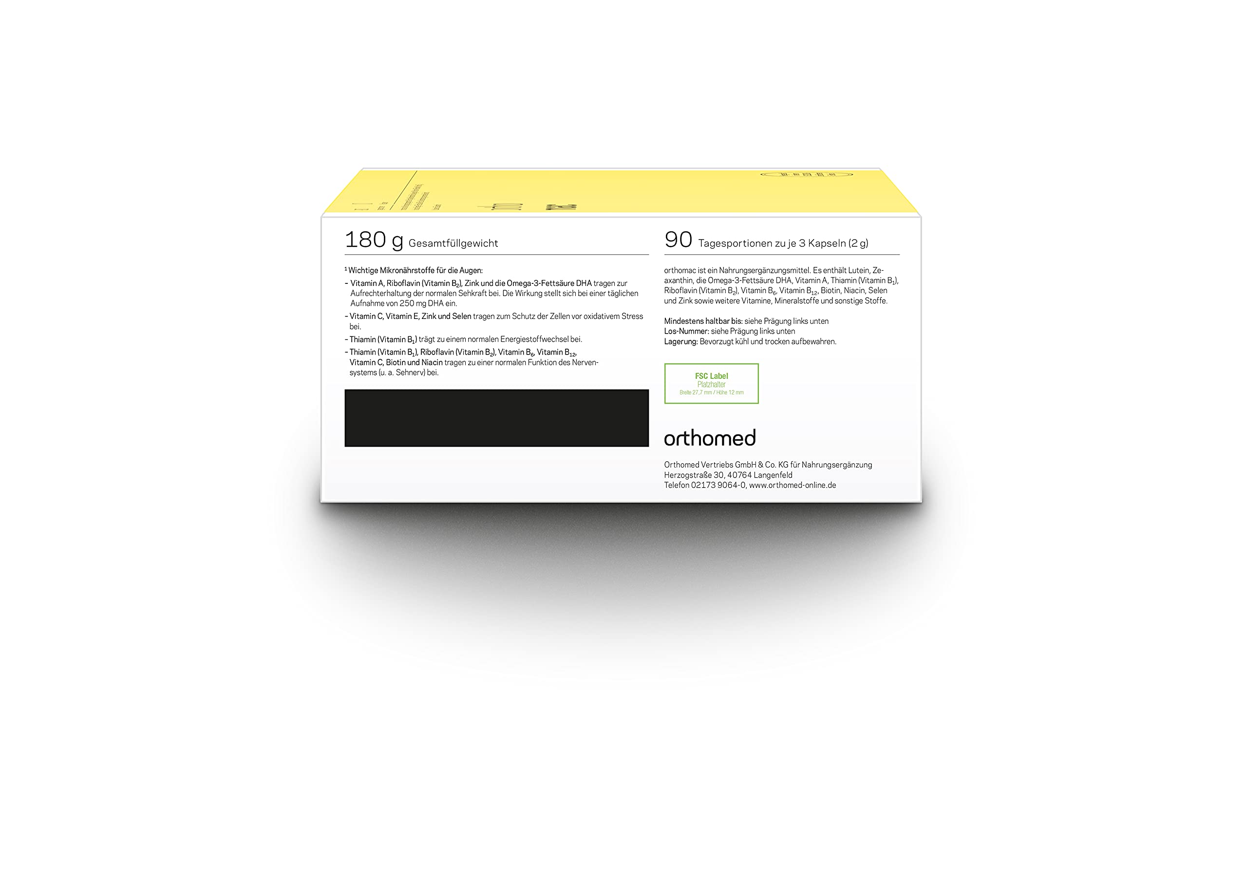 orthomac® Kapseln 90 Tagesportionen (198g)