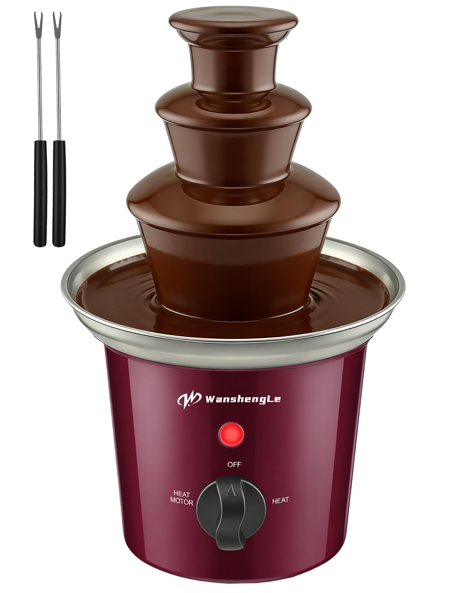 Photo 1 of ***SEALED W PLASTIC &ZIP TIES *** WangshengLe 3-Tier Mini Chocolate Fountain, 14oz