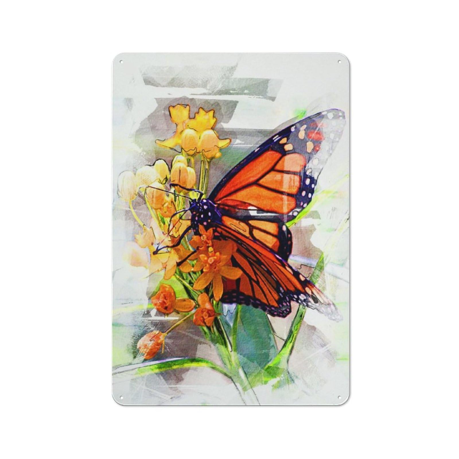 Junmoney Enjoying The Flower Retro Tin Sign 30X20cm For Workshop Wall, For Home Interiors And Metal Sign Collectors